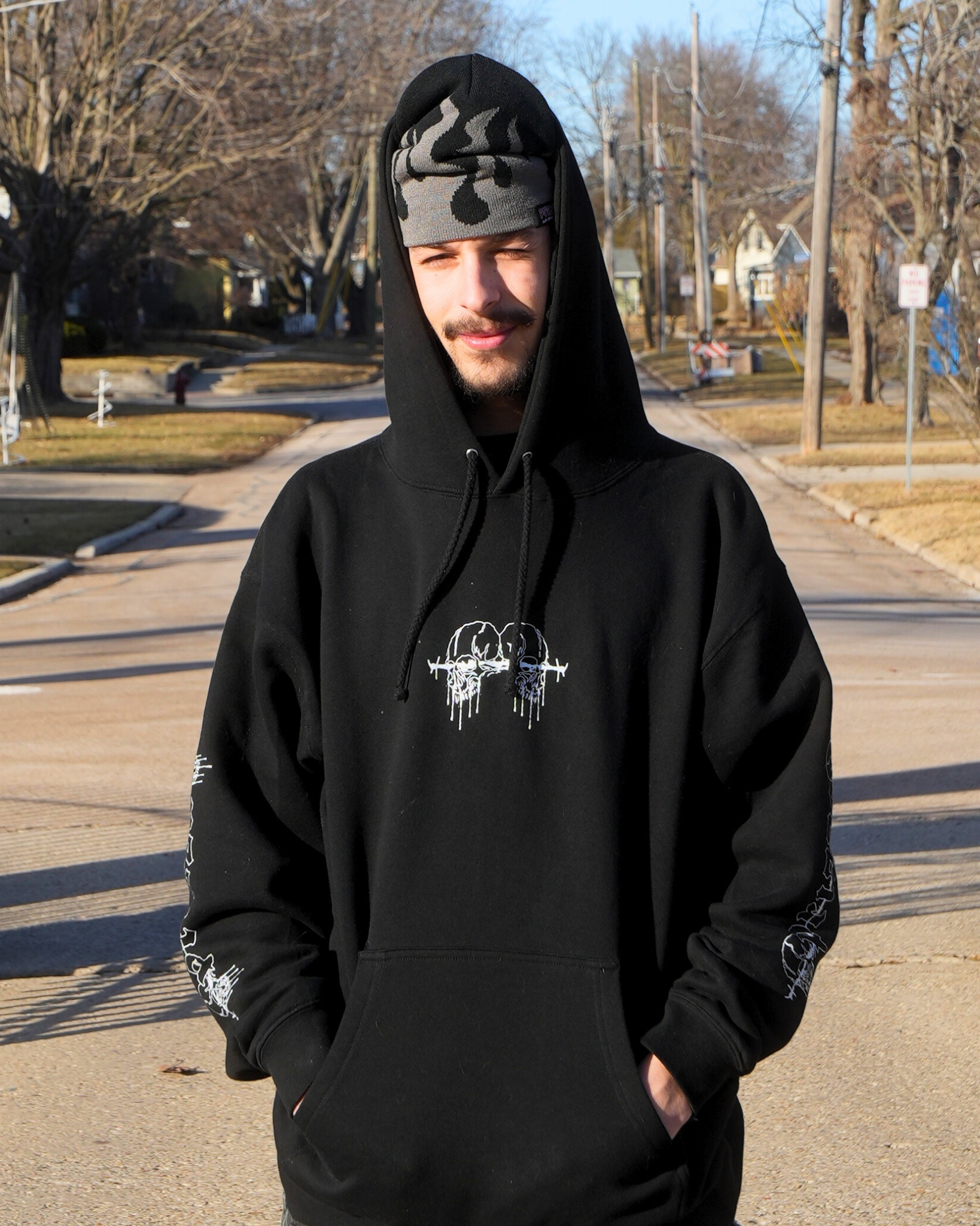 Barbed Skull Hoodie – PrizzaMike