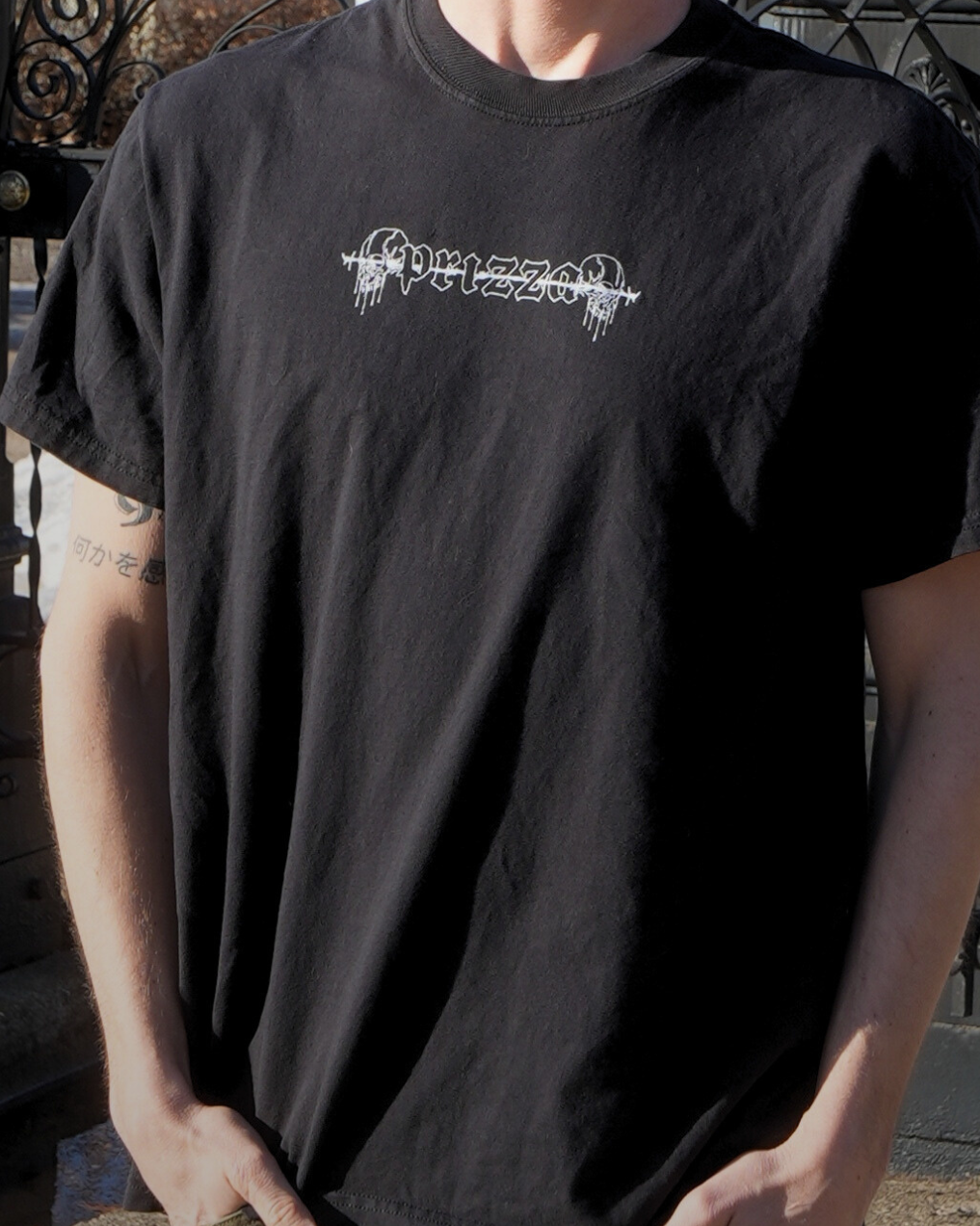 Barbed Skull Tee - Black – PrizzaMike