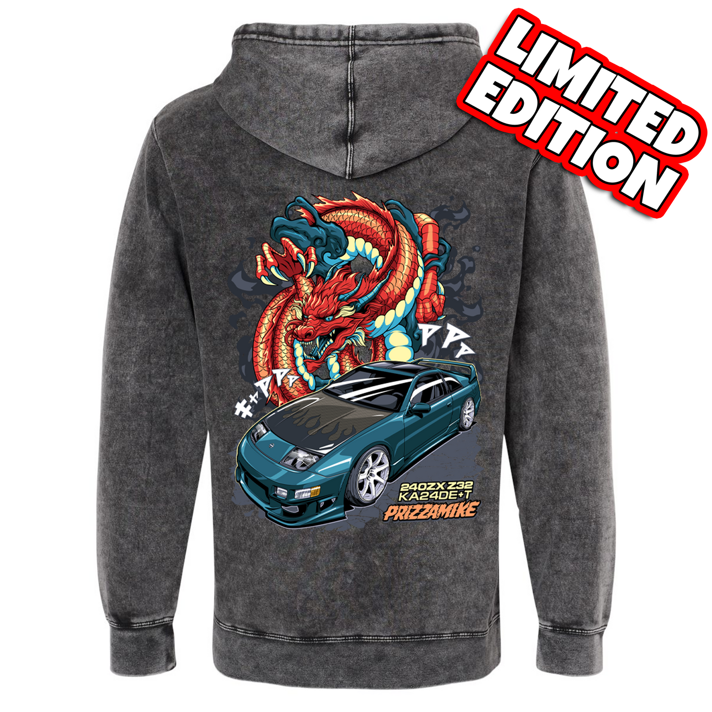 240zx Dragon Distressed Hoodie