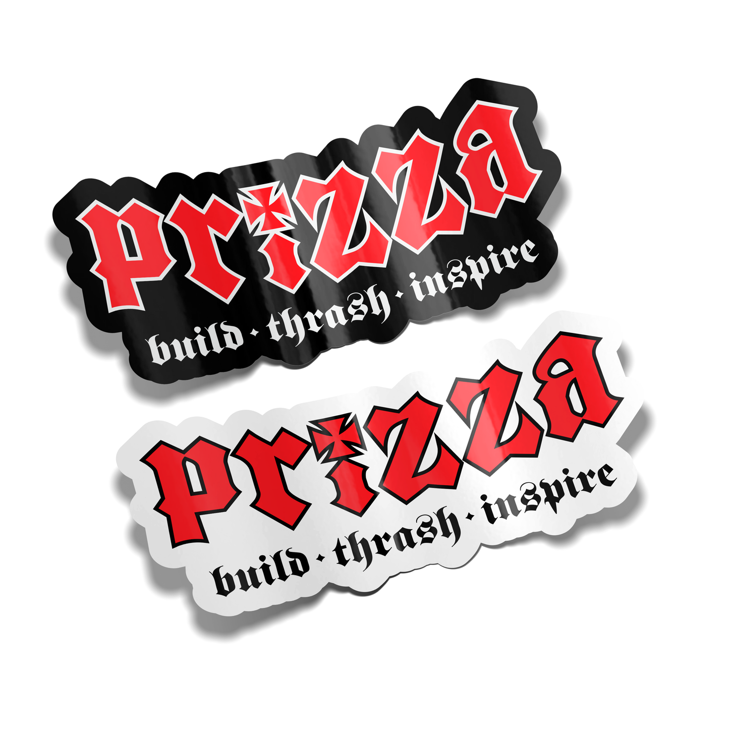 PRIZZA build-thrash-inspire sticker
