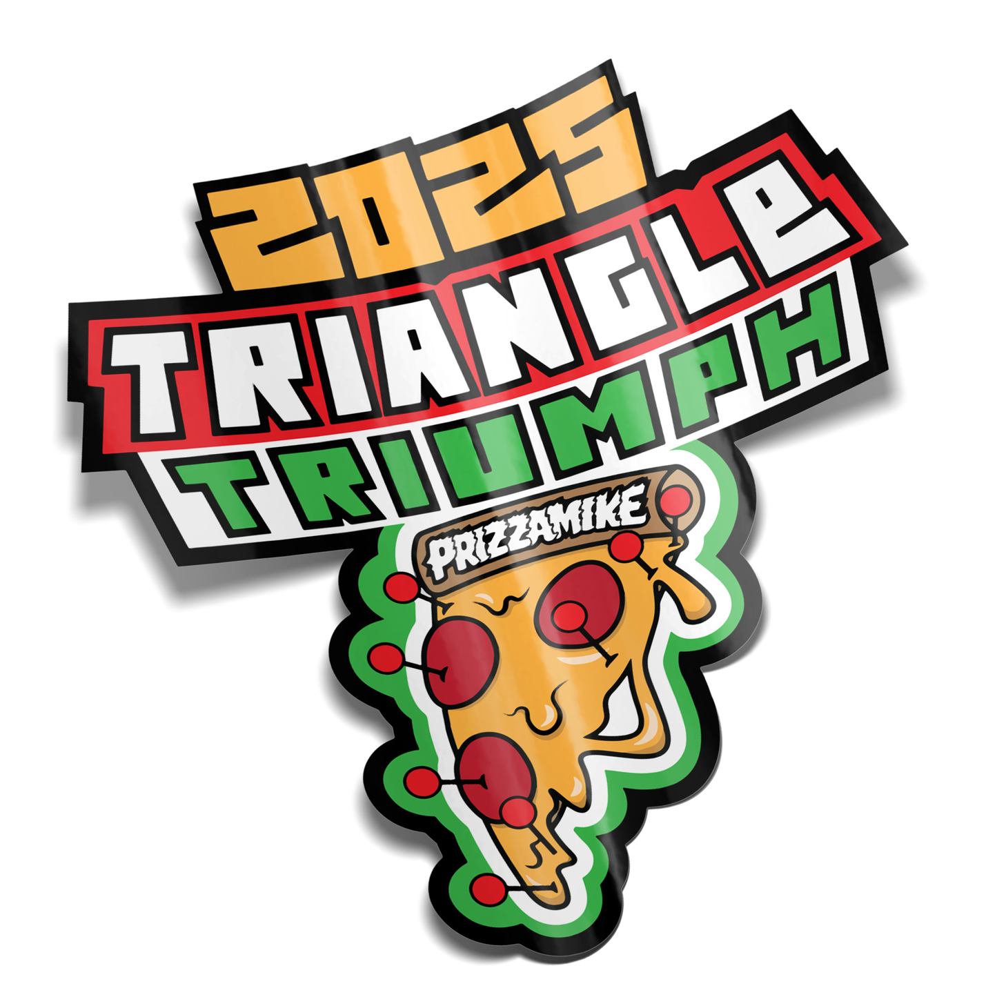 TRIANGLE TRIUMPH PIZZA STICKER