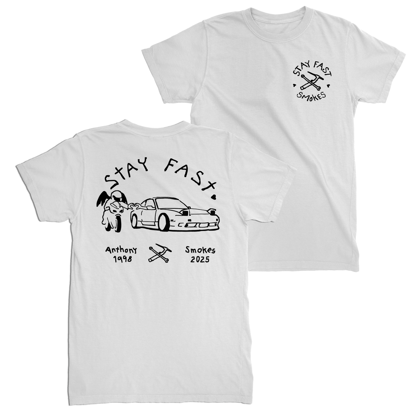 StayFastSmokes Tee Black/White