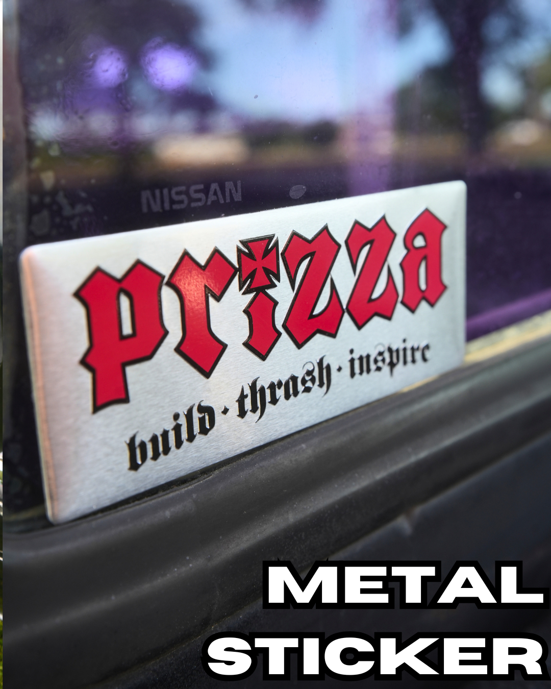 Brushed Aluminum Prizza Sticker