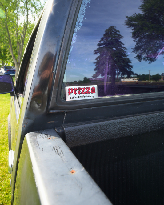 Brushed Aluminum Prizza Sticker