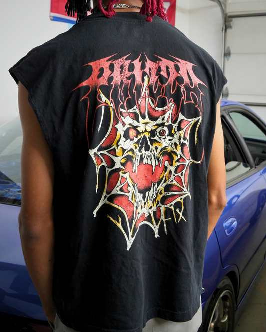 Webbed Skull Cutoff Tee