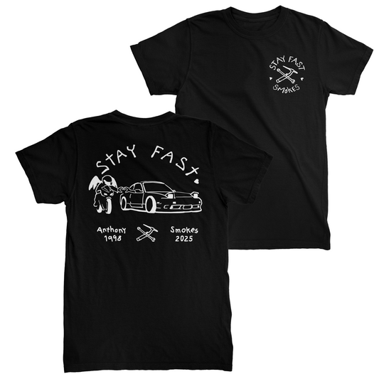 StayFastSmokes Tee  Black/White